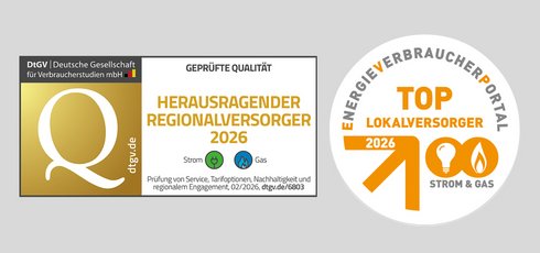 Zertifikat: Herausragender Regionalversorger